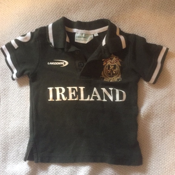 Lansdowne Ireland dark Green Kids Rugby polo 6/12 - Picture 1 of 2